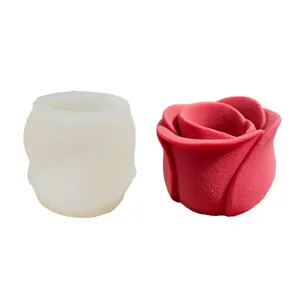 Molde de silicona de rosa y contenedor de musa para repostería DIY chocolate gelatina.