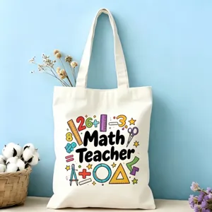 Sac Cabas en Toile Tendance Lettre Dessin Animé Imprimé Décontracté Coton Sac à Main Épaule Grand Quotidiano Sac Rangement Pour Les Amateurs De Livres