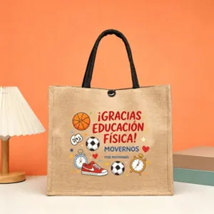 Bolsa de yute de agradecimiento para profesor de español gran capacidad bolso detalle