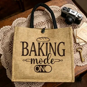 Jute Einkaufstasche große Kapazität Vintage Backstil Handtasche lässig shopper