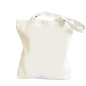 Sac cabas en toile blanche uni sac à épaule quotidien décontracté sac écologique durable