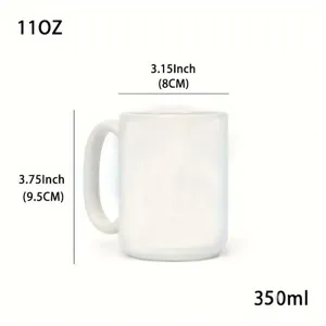 White ceramic coffee mug 11oz 350ml classic blank cup for custom print and daily hot drinks.