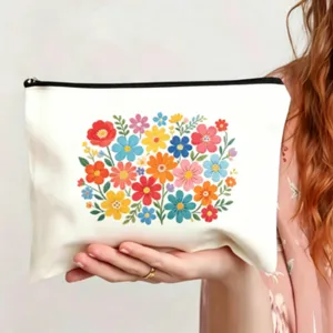 Damen Urban Minimalistisch Polyester Kosmetiktasche Schmetterling Floral Reißverschluss Kosmetikbeutel Täglich Reise Aufbewahrung Organizer