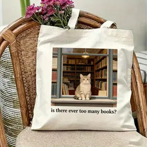 Fashion printed canvas tote bag for women and men, ideal for travel, beach and daily use.