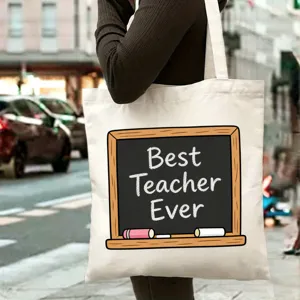 Grand sac cabas en toile pour enseignant grande capacite ecole et cadeaux de fete.