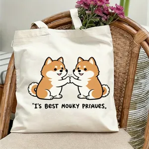 Niedliche Shiba Inu Segeltuch Tragetasche Ästhetische Freizeittasche Umhängetasche