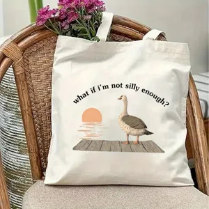 Fashion Printed Canvas Tote Bag For Unisex Casual Daily Shoulder Handbag Large Capacity Travel Beach Shopper Bag Gift