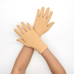 Women short milk silk stretch gloves thin sun protection gloves for cycling detail view