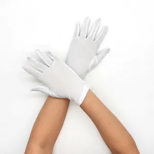 Women's short milk silk stretch gloves thin stage performance cycling sun protection gloves