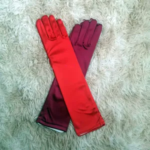 Long satin gloves for women bridal wedding evening opera party prom satin dress accessories new