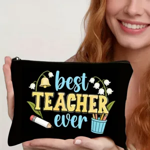 Lehrer Kosmetiktasche Bleistift Druck Reissverschluss Tasche Make-up Organizer Geschenk.