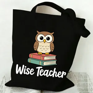 Schwarze Segeltuch Tragetasche Lehrer Geschenk grosse Kapazitaet Schultertasche