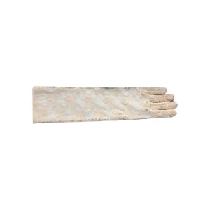 Gants longs en dentelle anti-uv pour été à motif floral, accessoire de mariage élégant et chic.
