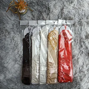 Long embroidered fingerless gloves for wedding, party, stage performance, elegant evening accessories.
