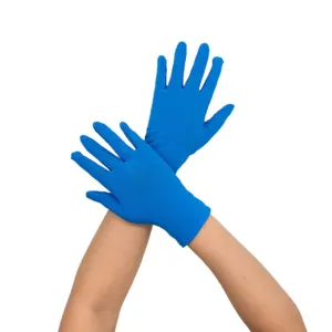 Women blue stretchy thin gloves performance cycling sun protection elastic fabric soft wear