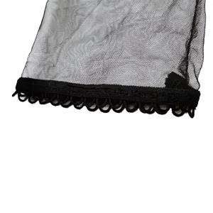 Gants longs en filet noir vintage années 1920 fête costume manche en dentelle