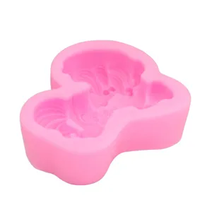 Pink silicone cartoon pony mold for cake baking fondant chocolate craft DIY tool item