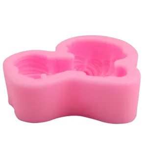 Pink silicone fondant mold DIY cartoon pony cake baking tool chocolate soap making mold