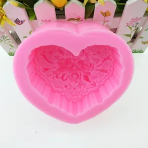 Herz Rose Silikonform fuer DIY Seife, Schokolade und Kuchen Backwerkzeuge und Deko.