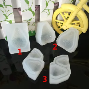 Moule en silicone fraise 3D résine transparente argile colle UV outil de bricolage pro