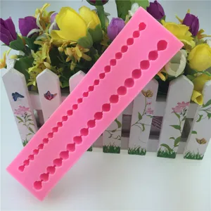 Stampo per fondente in perle di silicone per decorazione torte, strumento di cottura flessibile.