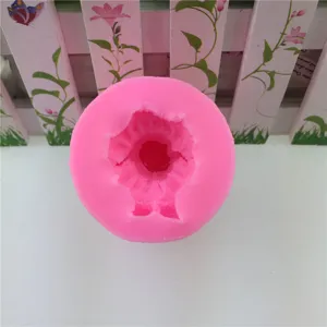 Pink 3d silicone bear mold for fondant cake decorating kitchen baking DIY tool craft supply