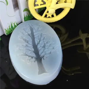 Siliconen mal voor epoxyhars, ovaal dood boom ontwerp, DIY knutselgereedschap voor sieraden.