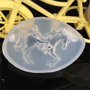 Clear silicone mold featuring a flying horse unicorn design for DIY resin crafts and phone case decor.
