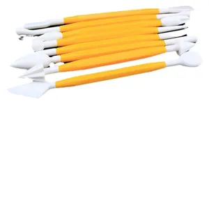 Plastic Fondant Cake Modeling Sculpting Tool Set Double Headed Sugar Flower Baking Decoration Modeling Pens DIY Clay Carving Tools