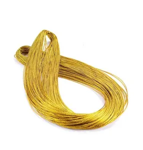 Gold metallic string detail view, perfect for DIY gift wrapping and decorative hang tags use.