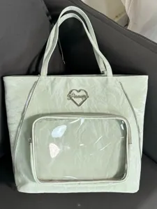 Water Ripple Heart Tote Bag Large Capacity Multi-functional Casual Single Shoulder Crossbody Hobo Backpack Women Bag