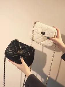 Women Quilted Chain Crossbody Bag PU Leather Soft Cloud Shoulder Bag Fashion Elegant Casual Purse