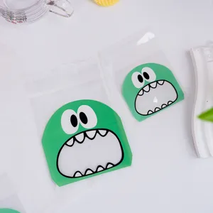 Cute Monster Self Adhesive Cellophane Bags Plastic Clear Cookie Candy Treat Bags For Bakery Gift Packaging Jewelry Packing
