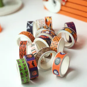 Halloween washi tape set decorative masking tapes for DIY journaling craft planner gift supplies