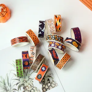 Halloween washi tape set decorative masking tape for DIY scrapbooking journal crafts