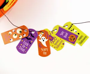 Halloween hanging tags decorative message cards pumpkin ghost spooky party decor props