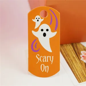 Halloween ghost tag cute hanging paper card scary on party decoration festival supply