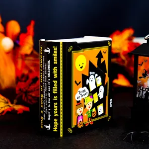 Creative Book Shape Paper Box Flip Top Folding Candy Gift Box For Holiday Party Favor Packing Treat Packaging Box
