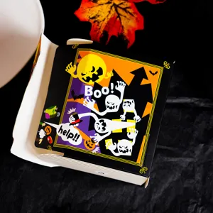 Halloween Book-Shaped Paper Gift Box Candy Packaging Party Supply Creative Design Box