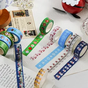 Χριστουγεννιάτικο σετ washi tape διακοσμητικές ταινίες για ημερολόγιο diy χειροτεχνίες