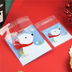 Weihnachtlicher Eisbär Selbstsiegelnde Plastiktüte Süßigkeiten Geschenktüte