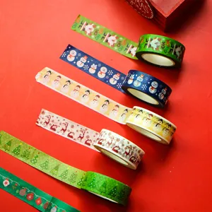Χριστουγεννιάτικη Washi Tape Χαριτωμένο Χιονάνθρωπος Διακοσμητική Ταινία για Ημερολόγιο DIY