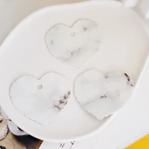 Heart-shaped marble pattern message cards and decorative hanging gift tags 100pcs