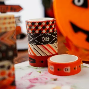 Halloween Dekoration Washi Tape Set für DIY Tagebuch, Scrapbooking und kreatives Basteln.