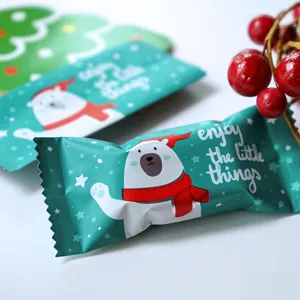 Christmas polar bear nougat candy packaging bag cute baking gift machine sealing pouch