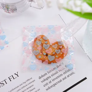 Sacchetti di Cellofan Autosigillanti in Plastica OPP Trasparente Con Stampa a Cuore Confezione per Caramelle Biscotti Regalo di San Valentino