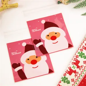 Weihnachten Santa Claus selbstklebende OPP Keks Verpackungsbeutel rot Bäckerei Beutel