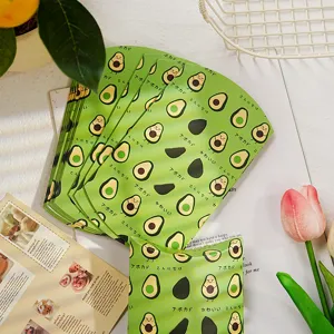 Avocado paper pillow box detail, cute cookie packaging box, journal storage container.