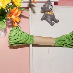 Green paper rope 2mm twisted cord for handmade craft packaging and gift wrapping 10 meters