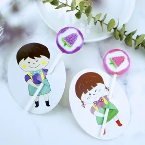 Cute Cartoon Lollipop Decoration Paper Cards For Kids Gift Handmade DIY Candy Decor Cards Festival Party Supplies